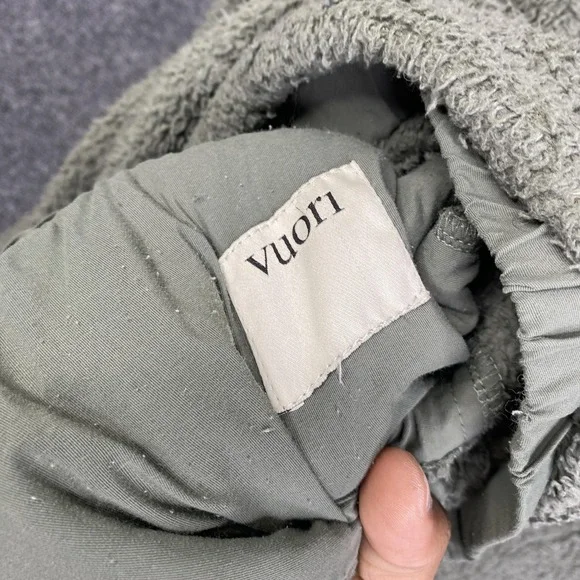 Vuori Sherpa Fleece Jacket Womens Medium Green Full Zip Lined Pockets Cozy - Picture 6 of 12